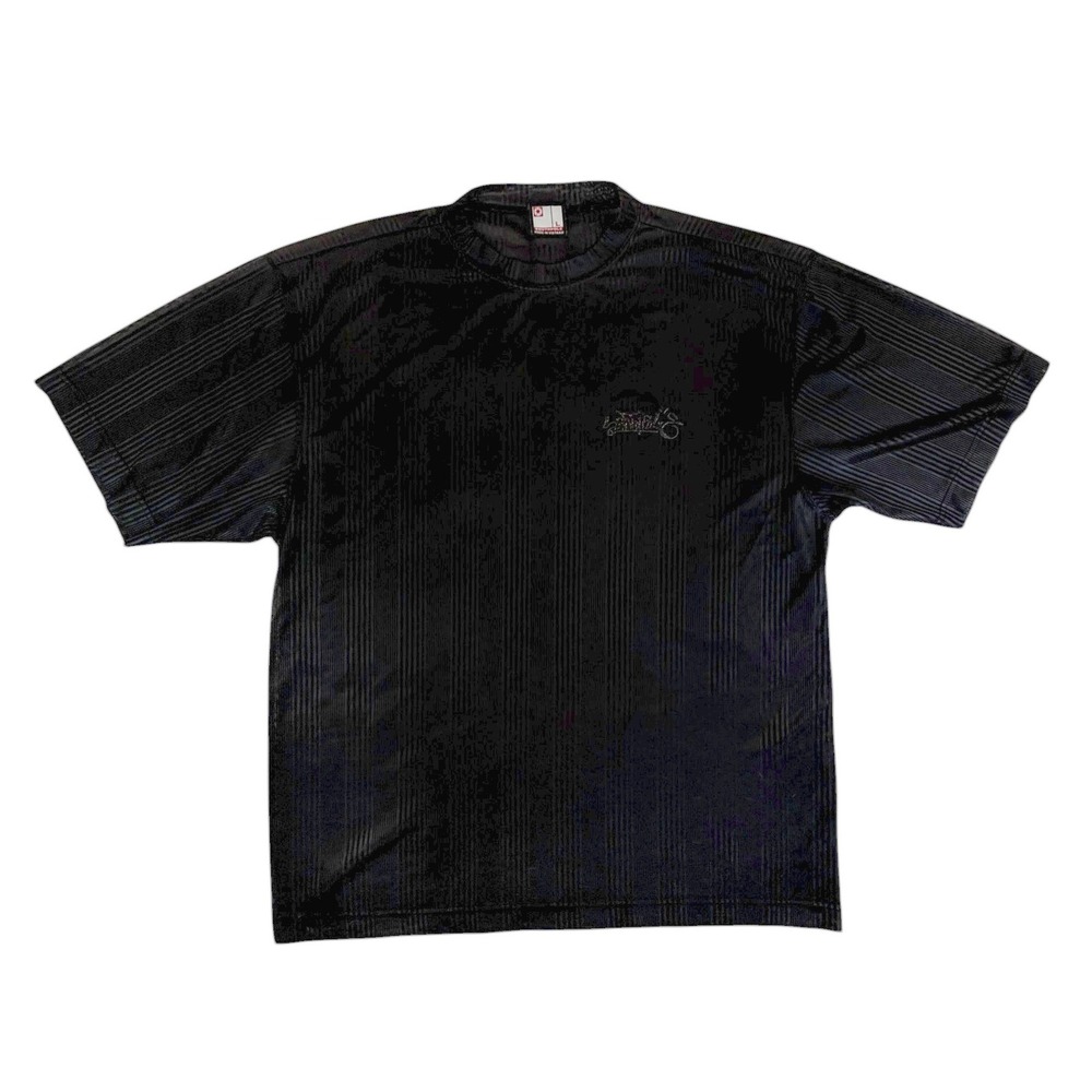 Vintage Southpole Sheer Ribbed Textured T-Shirt Mens Large Black Y2K 90s